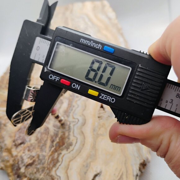 Southwest Sterling Silver Pink Conch Shell Dragonfly Pendant 2" Long - Picture 7 of 7